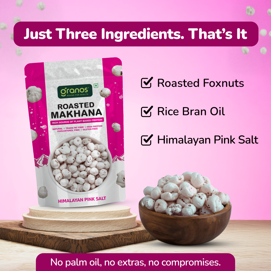 Granos Roasted Makhana 60g Himalayan Pink Salt