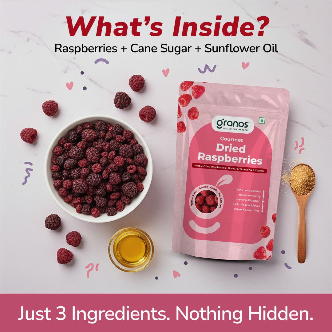 Granos Exotic Dried Raspberries 150g