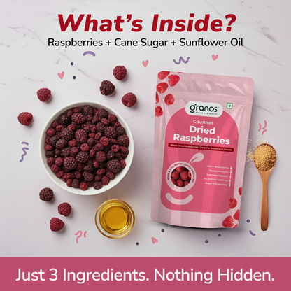 Granos Exotic Dried Raspberries 150g