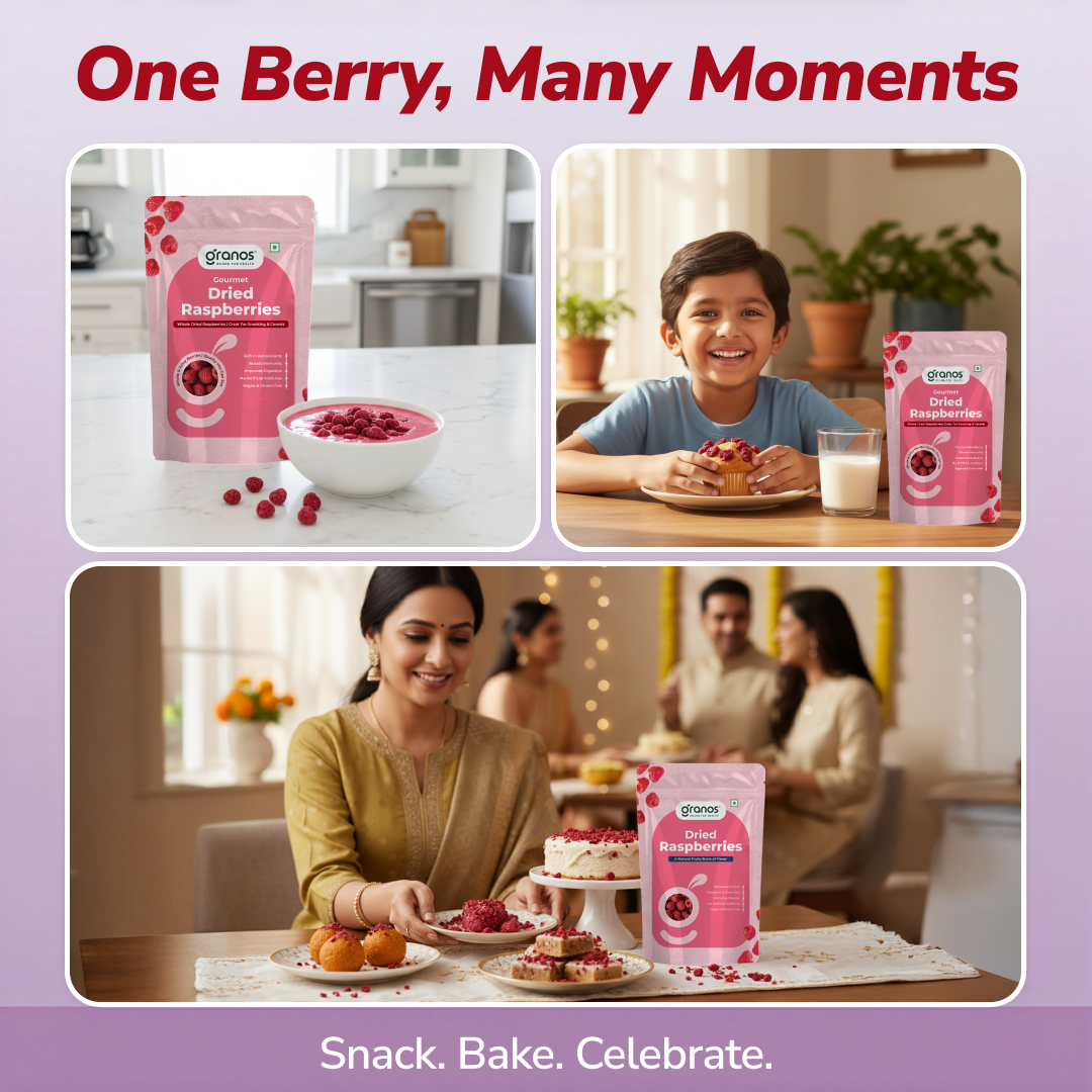 Granos Exotic Dried Raspberries 150g