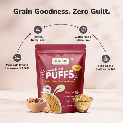 Granos Roasted Millet Jowar Puffs 150g