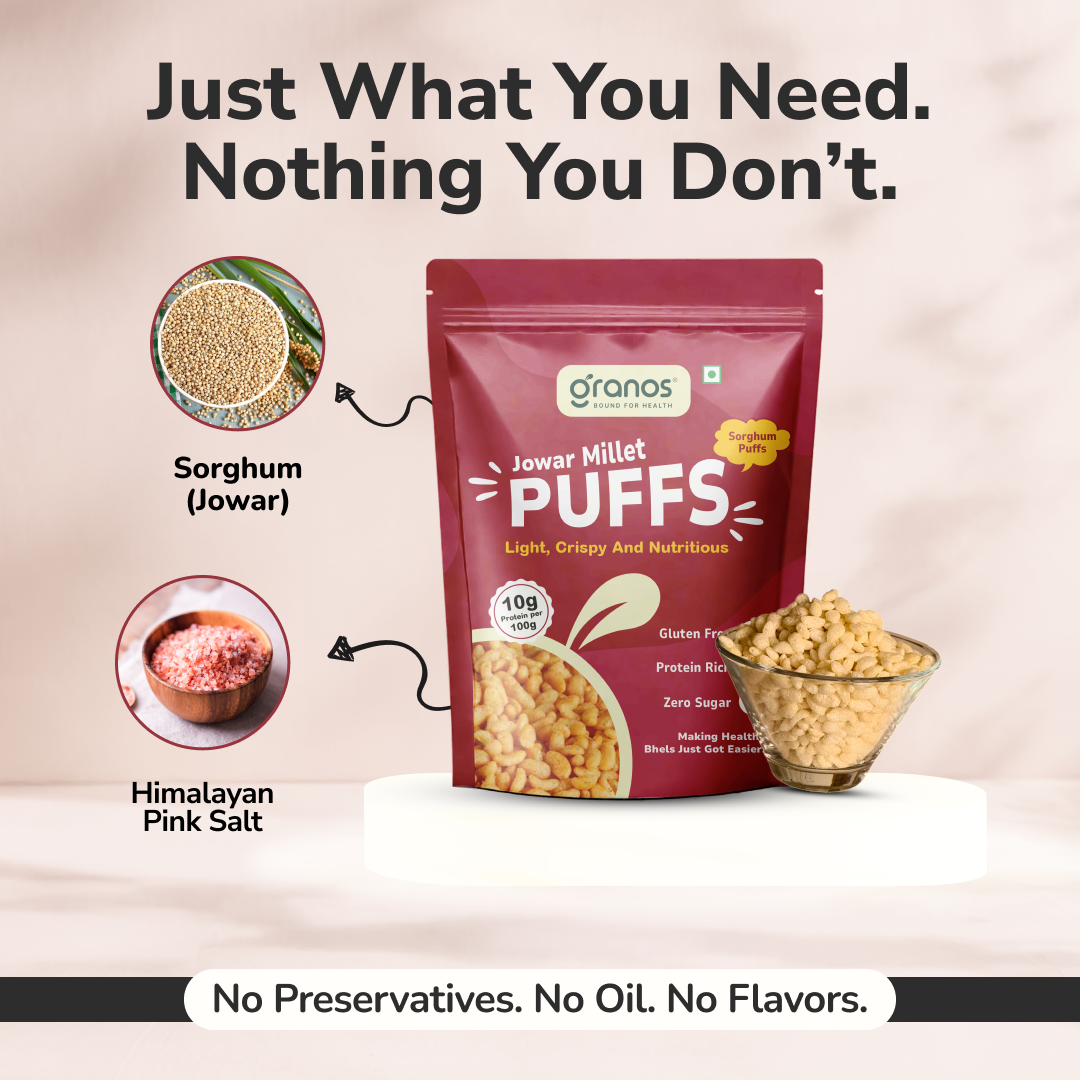Granos Roasted Millet Jowar Puffs 150g