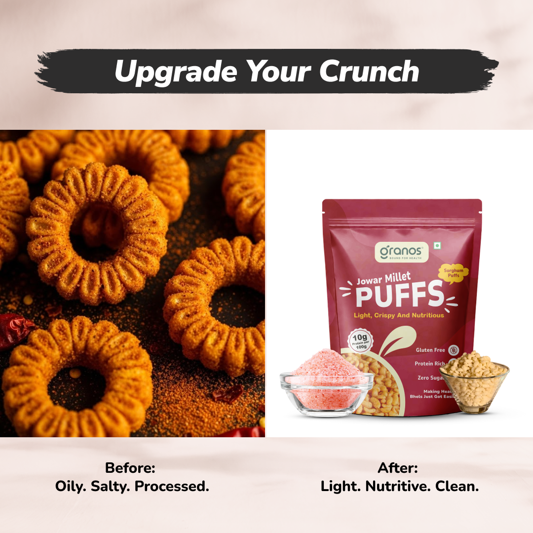 Granos Roasted Millet Jowar Puffs 150g