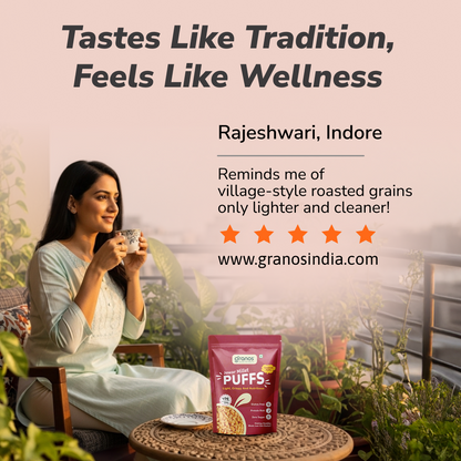 Granos Roasted Millet Jowar Puffs 150g