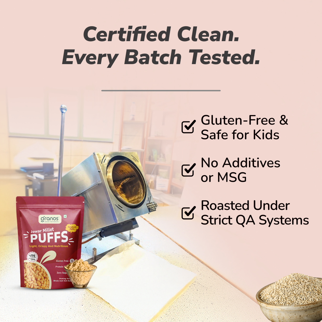 Granos Roasted Millet Jowar Puffs 150g