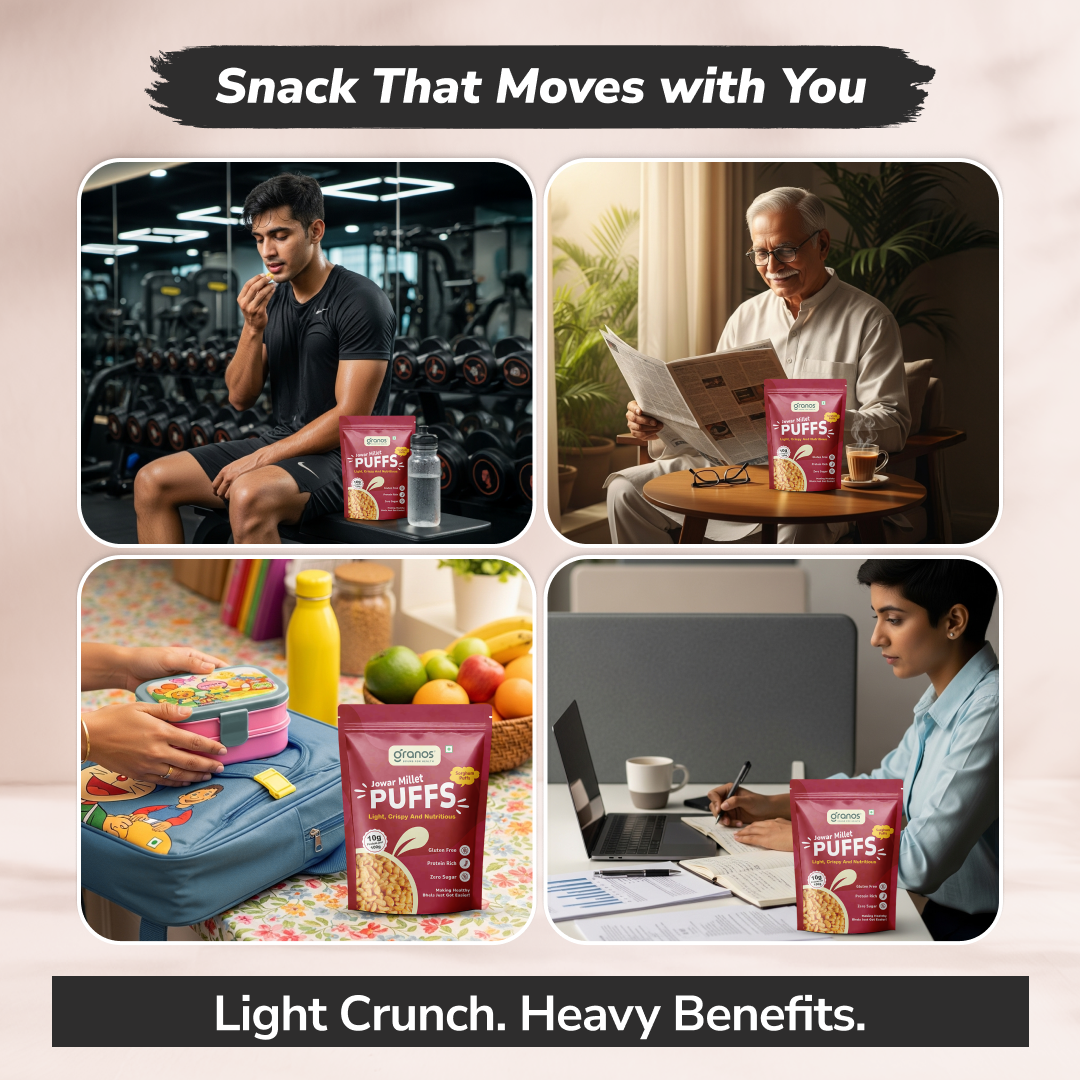 Granos Roasted Millet Jowar Puffs 150g