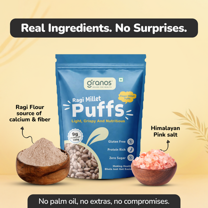 Granos Roasted Millet Ragi Puffs 150g