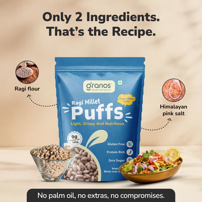 Granos Roasted Millet Ragi Puffs 150g