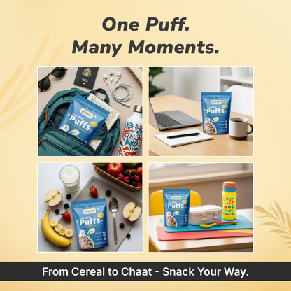 Granos Roasted Millet Ragi Puffs 150g