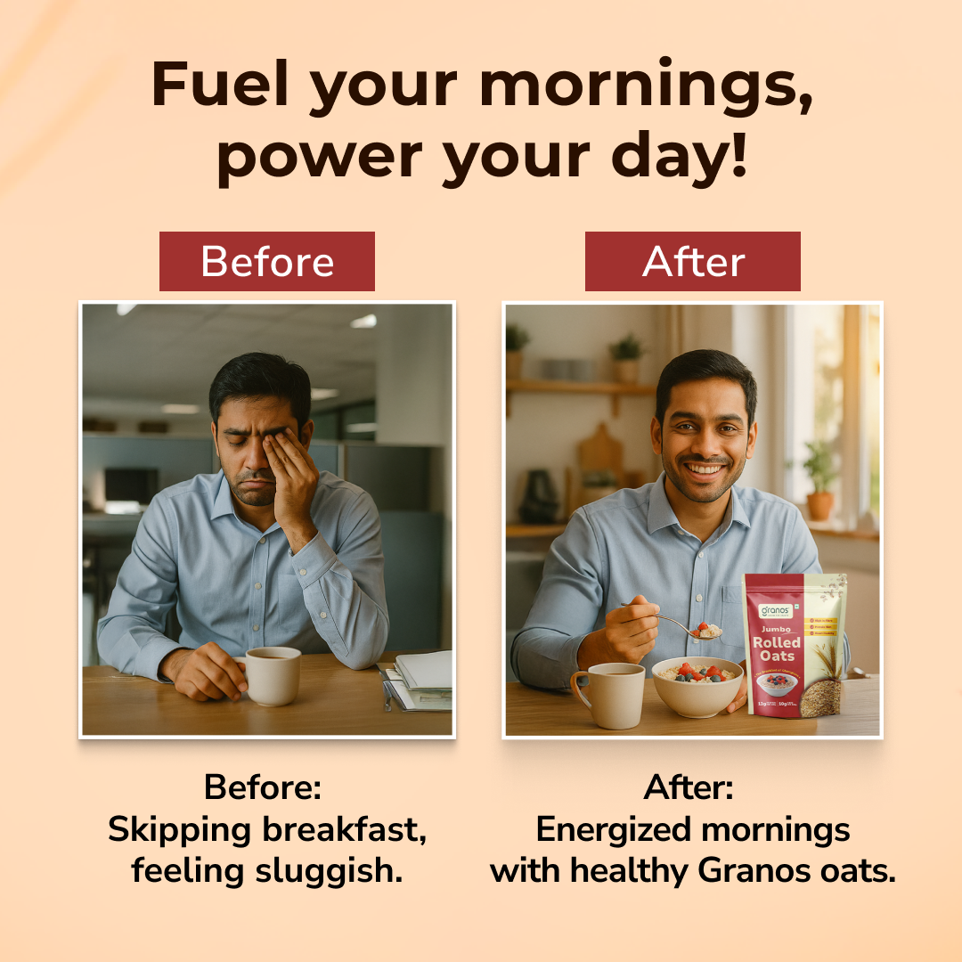 Granos Jumbo Rolled Oats 1kg | High Protein & Fiber