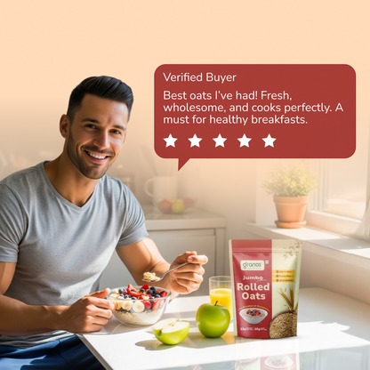 Granos Jumbo Rolled Oats 1kg | High Protein & Fiber