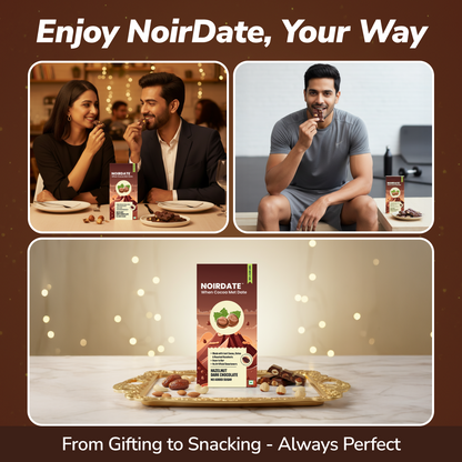 NoirDate Roasted Hazelnut Dark Chocolate 75g