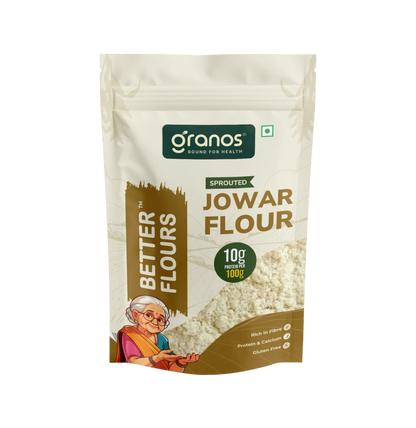 Granos Sprouted Jowar Flour 1kg | Gluten-Free, High Fibre Millet Atta