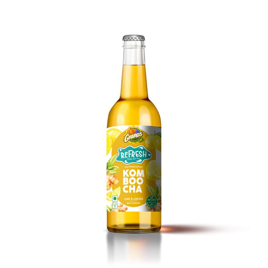 Granos Refresh Kombucha Lime & Ginger - Pack of 3