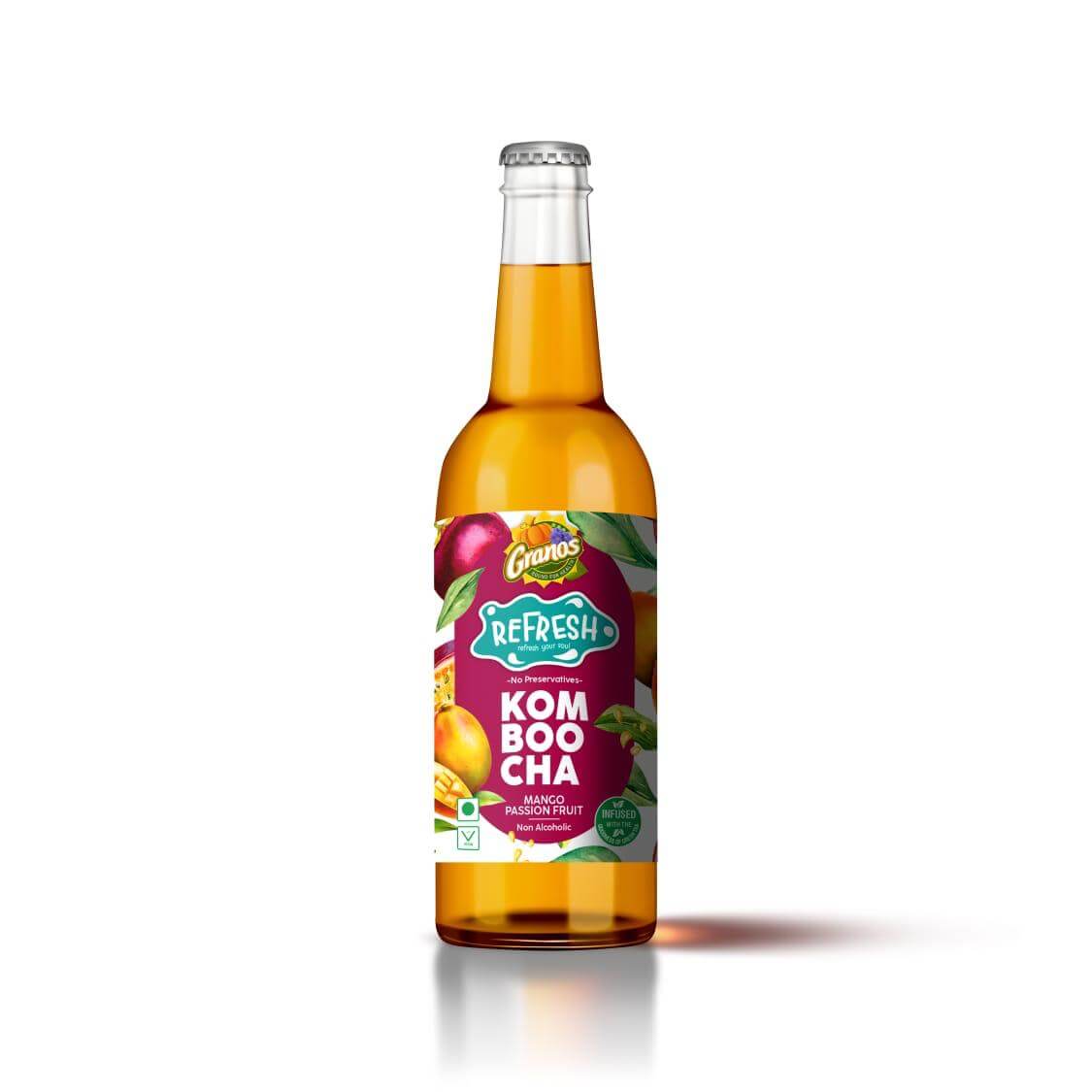 Granos Refresh Kombucha Mango & Passion Fruit - Pack of 3