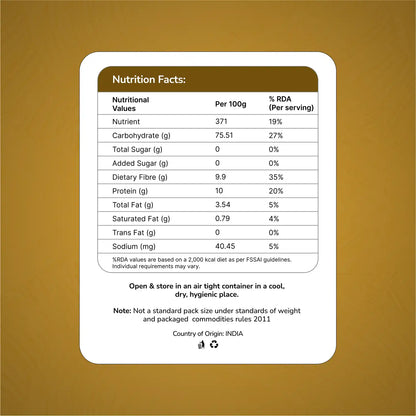 Granos Sprouted Jowar Flour 1kg | Gluten-Free, High Fibre Millet Atta