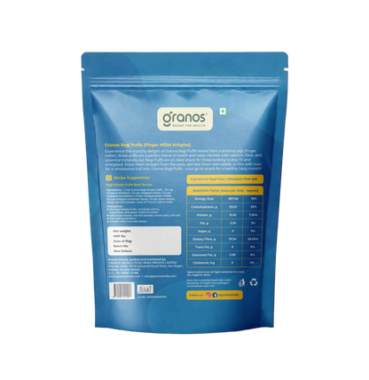 Granos Roasted Millet Ragi Puffs 150g