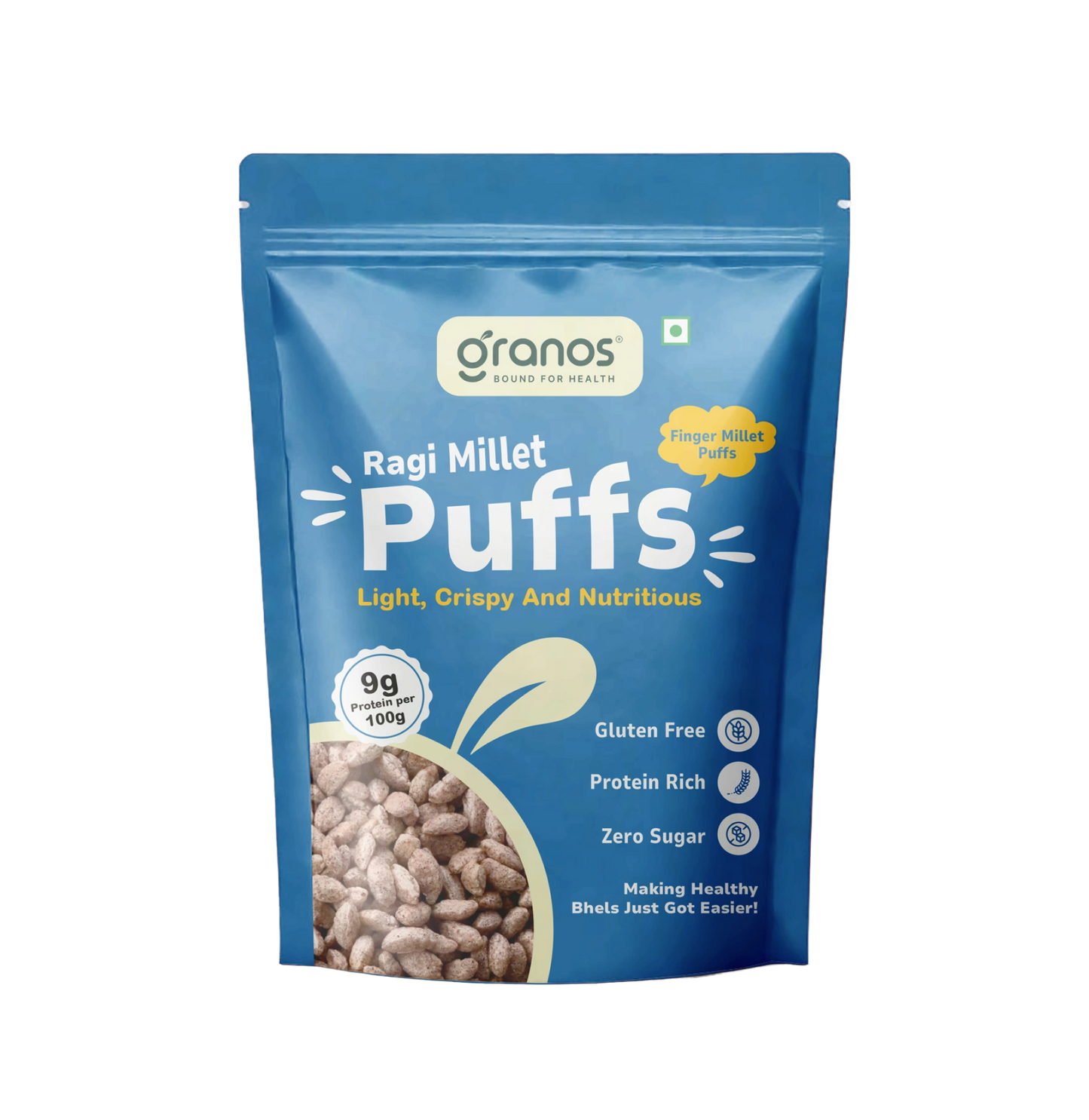 Granos Roasted Millet Ragi Puffs 150g