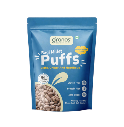 Granos Roasted Millet Ragi Puffs 150g