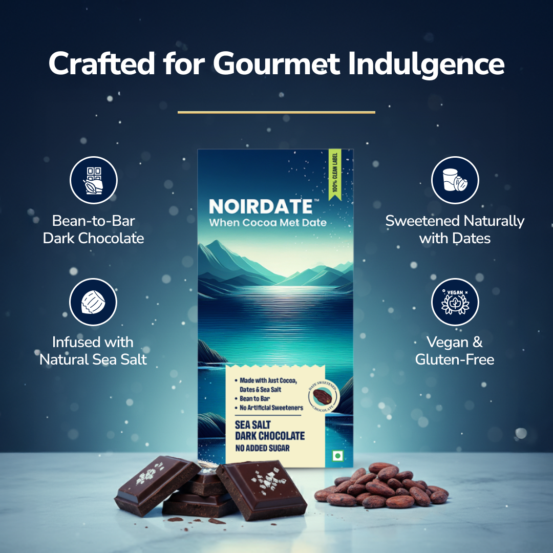 NoirDate Sea Salt Dark Chocolate 75g