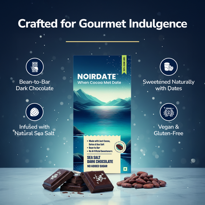 NoirDate Sea Salt Dark Chocolate 75g