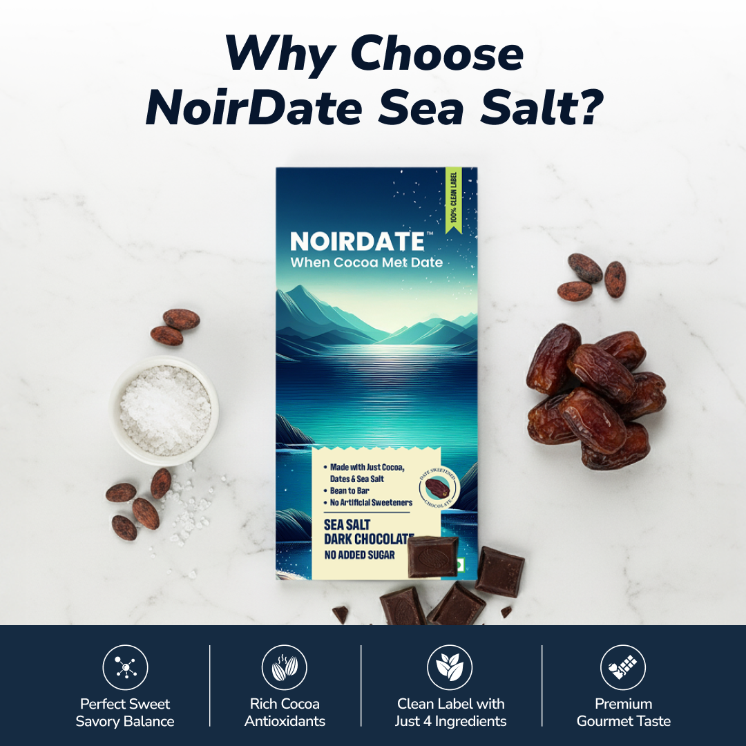 NoirDate Sea Salt Dark Chocolate 75g