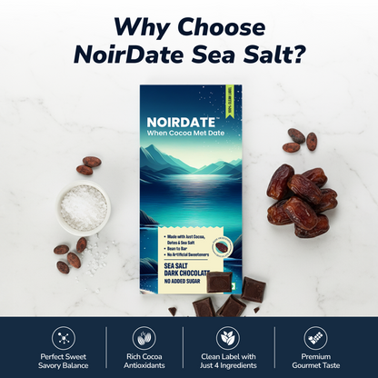 NoirDate Sea Salt Dark Chocolate 75g