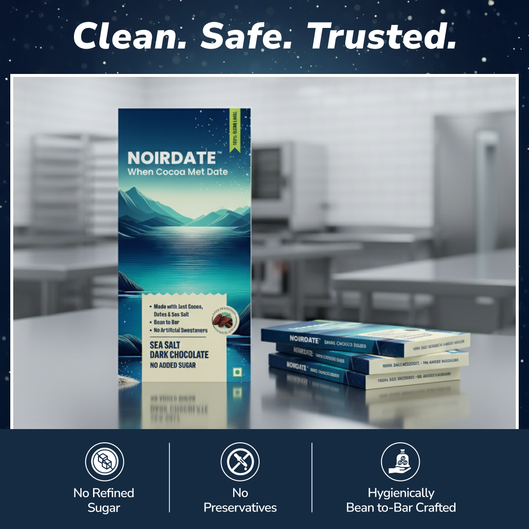 NoirDate Sea Salt Dark Chocolate 75g