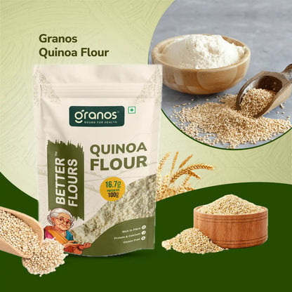Granos Quinoa Flour 1 kg | High Protein & Fiber | Superfood for Weight Loss & Gut Health