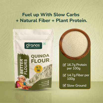 Granos Quinoa Flour 1 kg | High Protein & Fiber | Superfood for Weight Loss & Gut Health