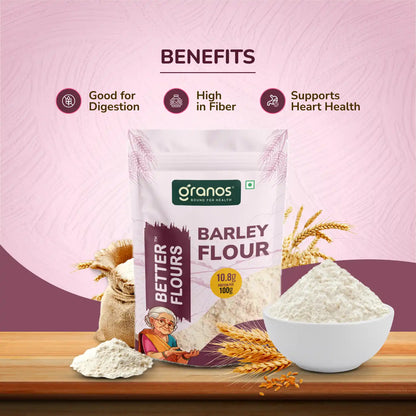 Granos Barley Flour 1kg (Jau Ka Atta) | Rich in Fiber, Low GI, Diabetic Friendly