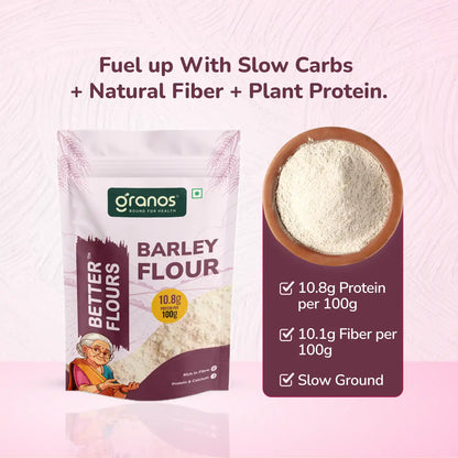 Granos Barley Flour 1kg (Jau Ka Atta) | Rich in Fiber, Low GI, Diabetic Friendly