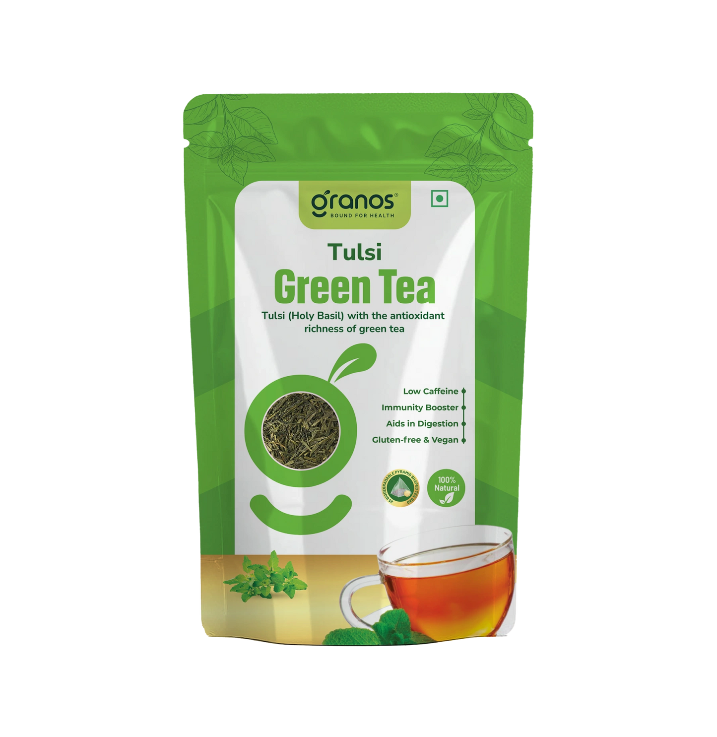 Granos Tulsi Green Tea - 25 Tea Bags