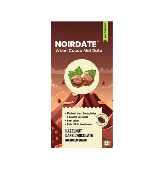 Noir Date Roasted Hazelnut Dark Chocolate