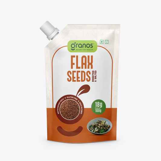 Granos Flax Seeds Roasted 250g Spout Pack