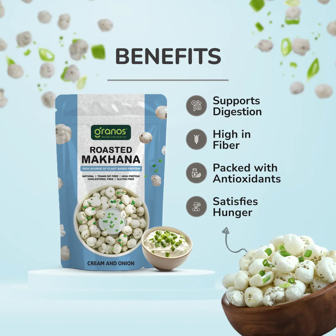 Granos Roasted Makhana 60g Cream & Onion