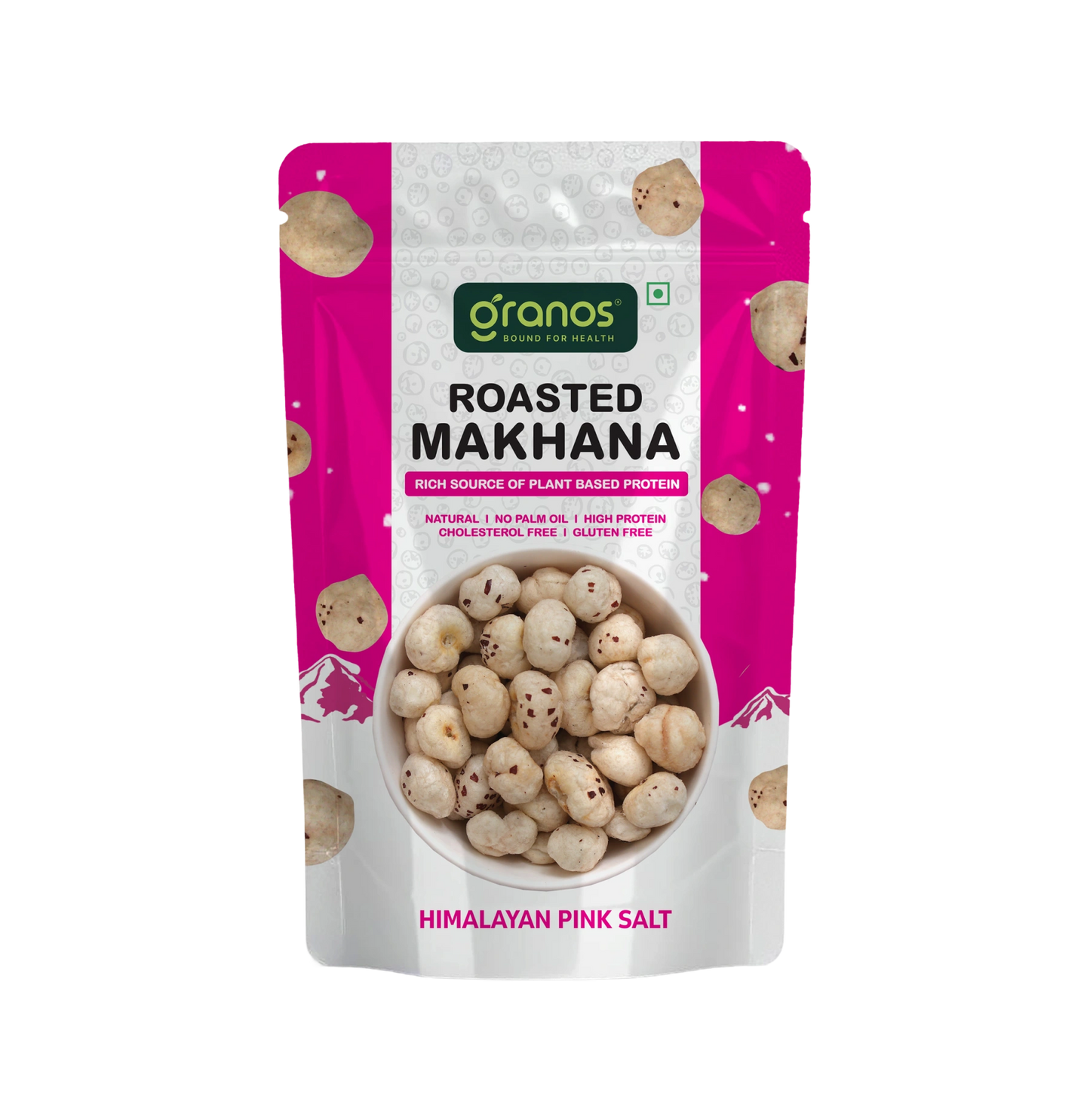 Granos Roasted Makhana 60g Himalayan Pink Salt