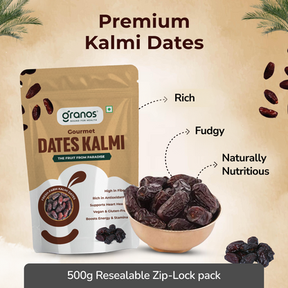 Granos Kalmi Dates 500g | Produce Of Saudi Arabia