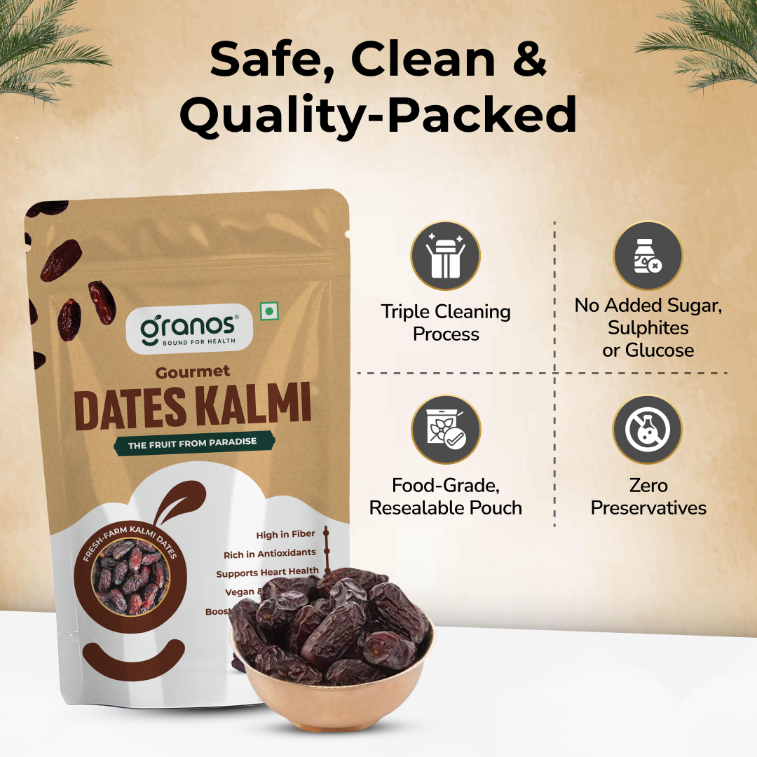 Granos Kalmi Dates 500g | Produce Of Saudi Arabia