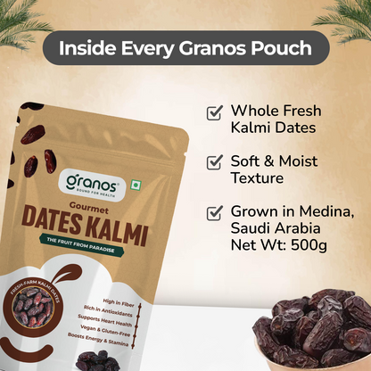 Granos Kalmi Dates 500g | Produce Of Saudi Arabia