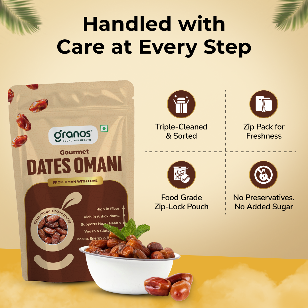 Granos Omani Dates 500g | Produce Of Oman