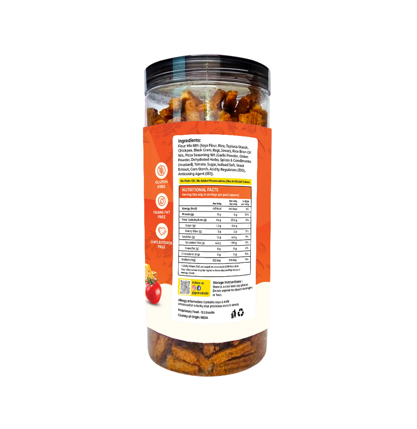 Granos Baked Soya Sticks 150g Pizza