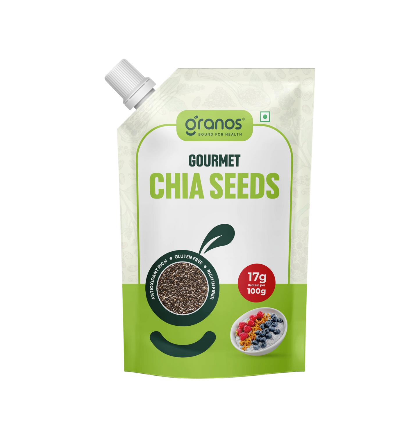 Granos Chia Seeds 250g Spout Pack