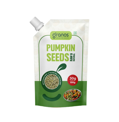 Granos Pumpkin Seeds Raw & Natural 200g Spout Pack