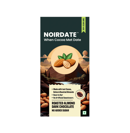 Noir Date Roasted Almond Dark Chocolate