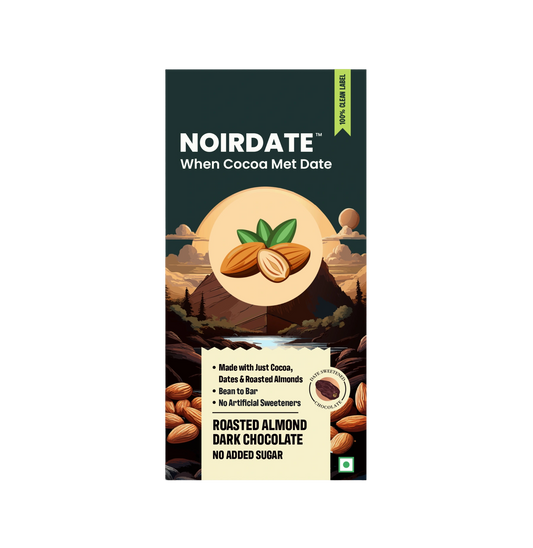 Noir Date Roasted Almond Dark Chocolate