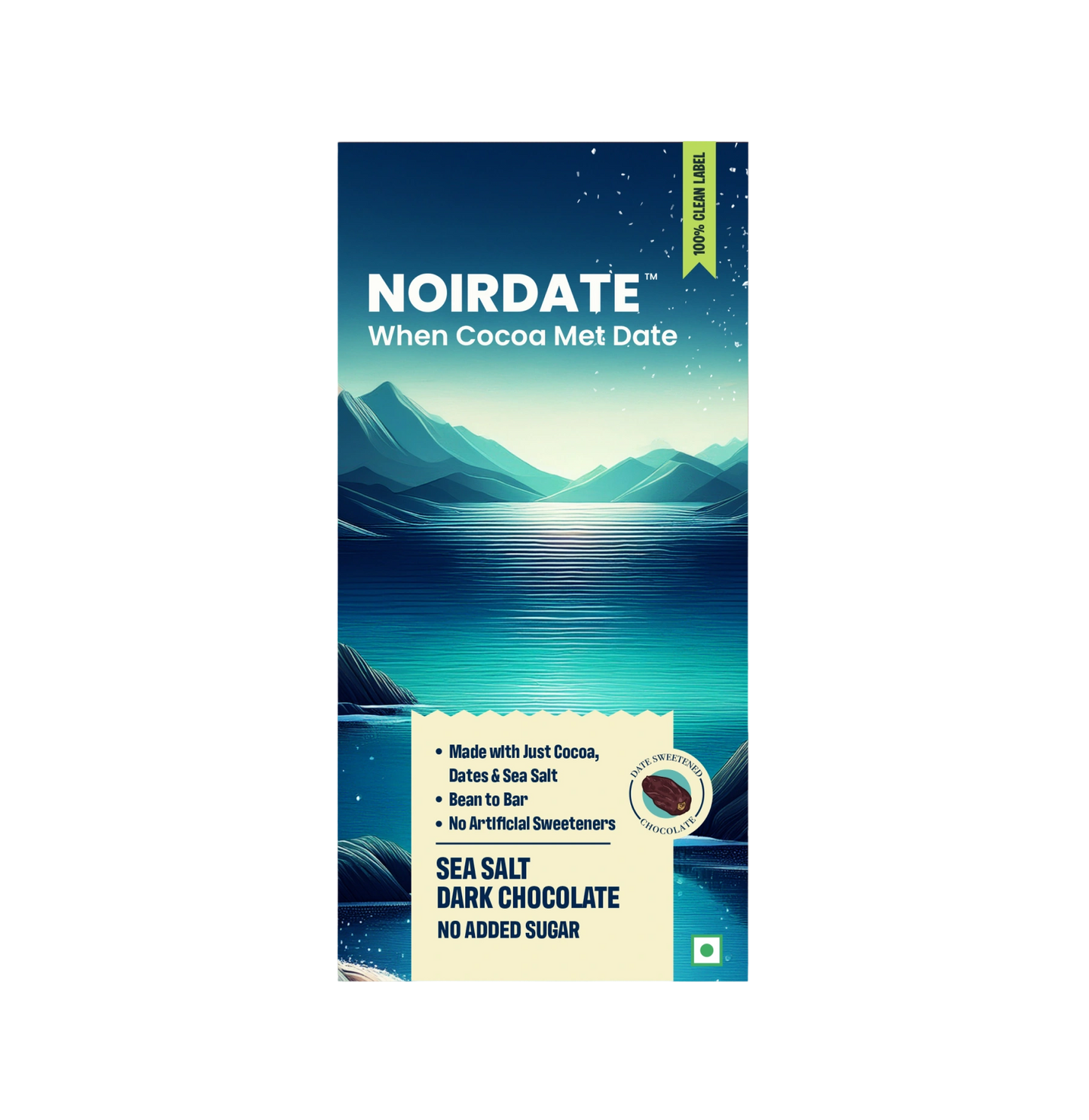Noir Date Sea Salt Dark Chocolate 75g