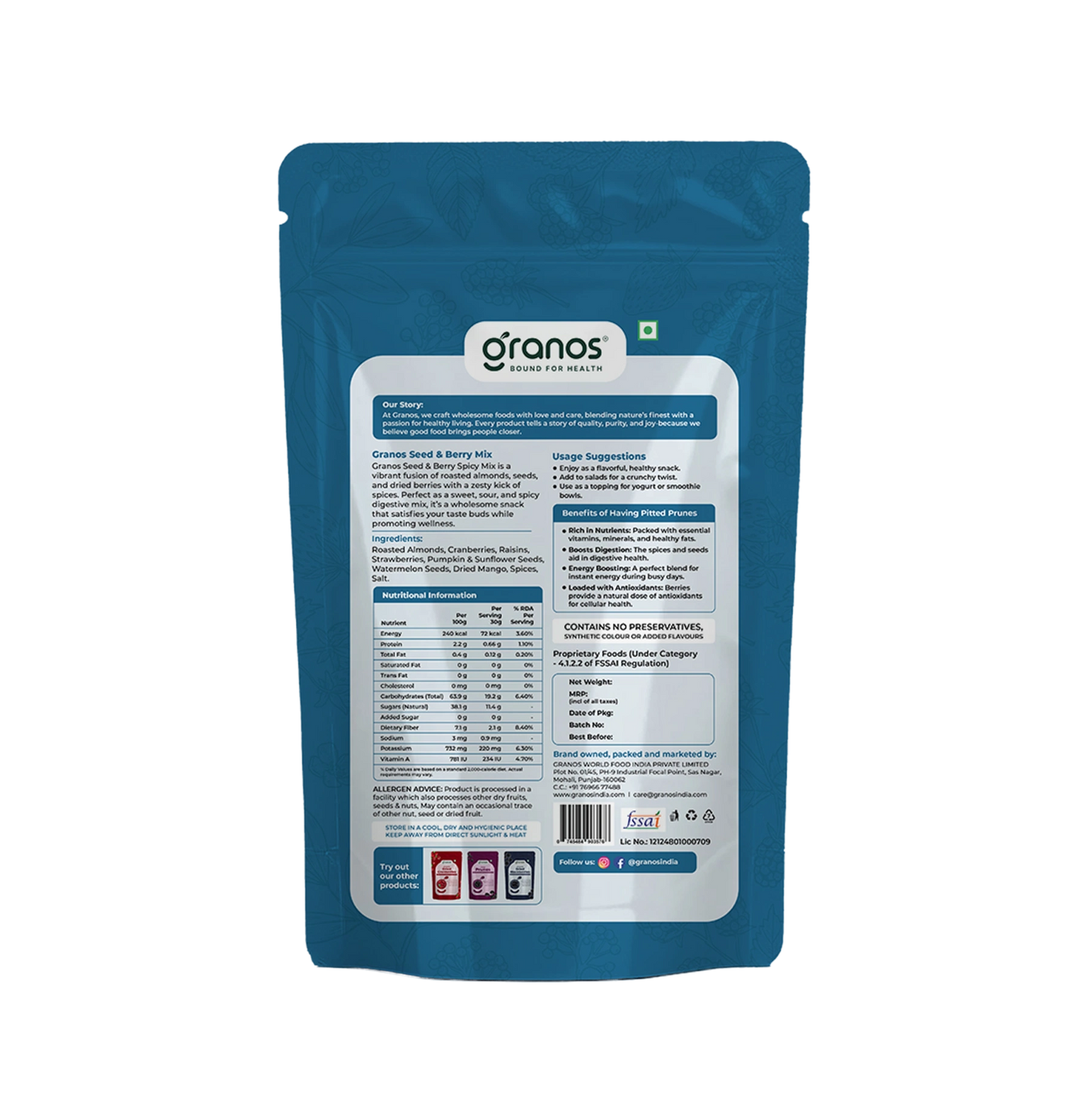 Granos Seed & Berry Mix 200g