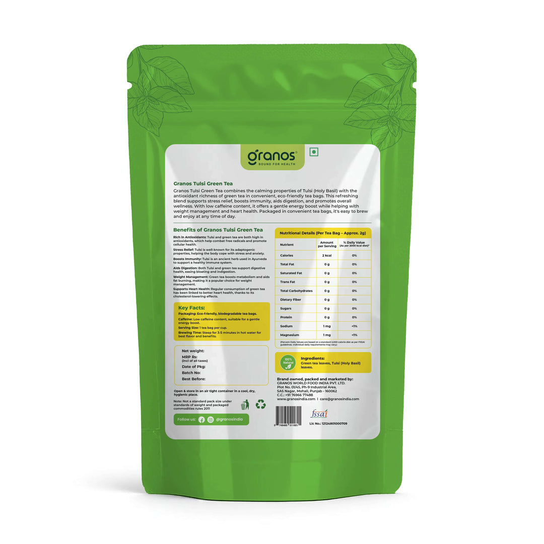 Granos Tulsi Green Tea - 25 Tea Bags